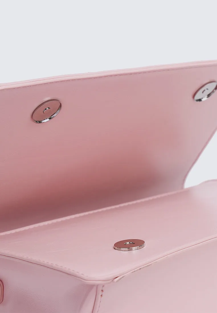 I Feel Bloom Belted Top Handle Bag (Pink)