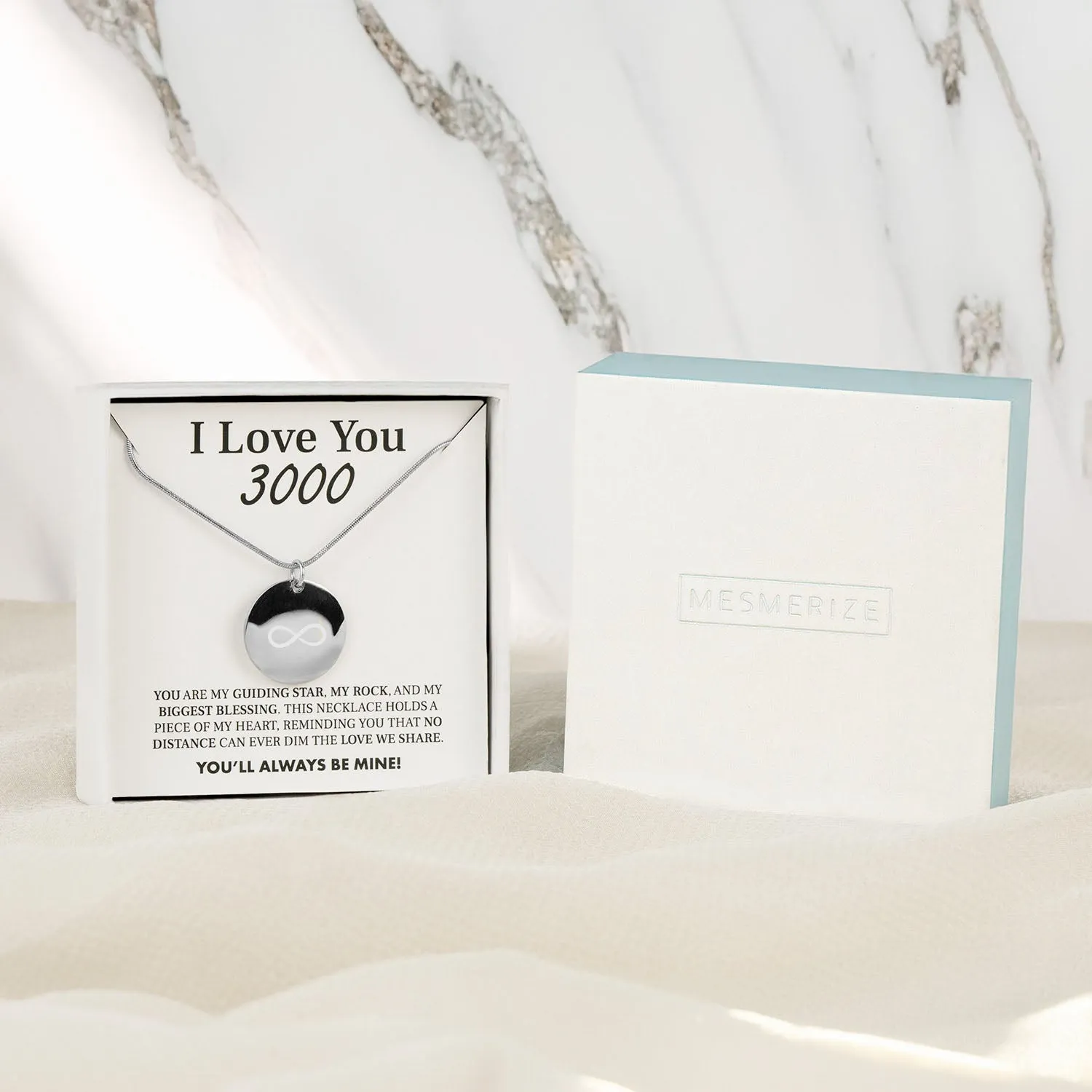 I Love You 3000 Card With Necklace For Women