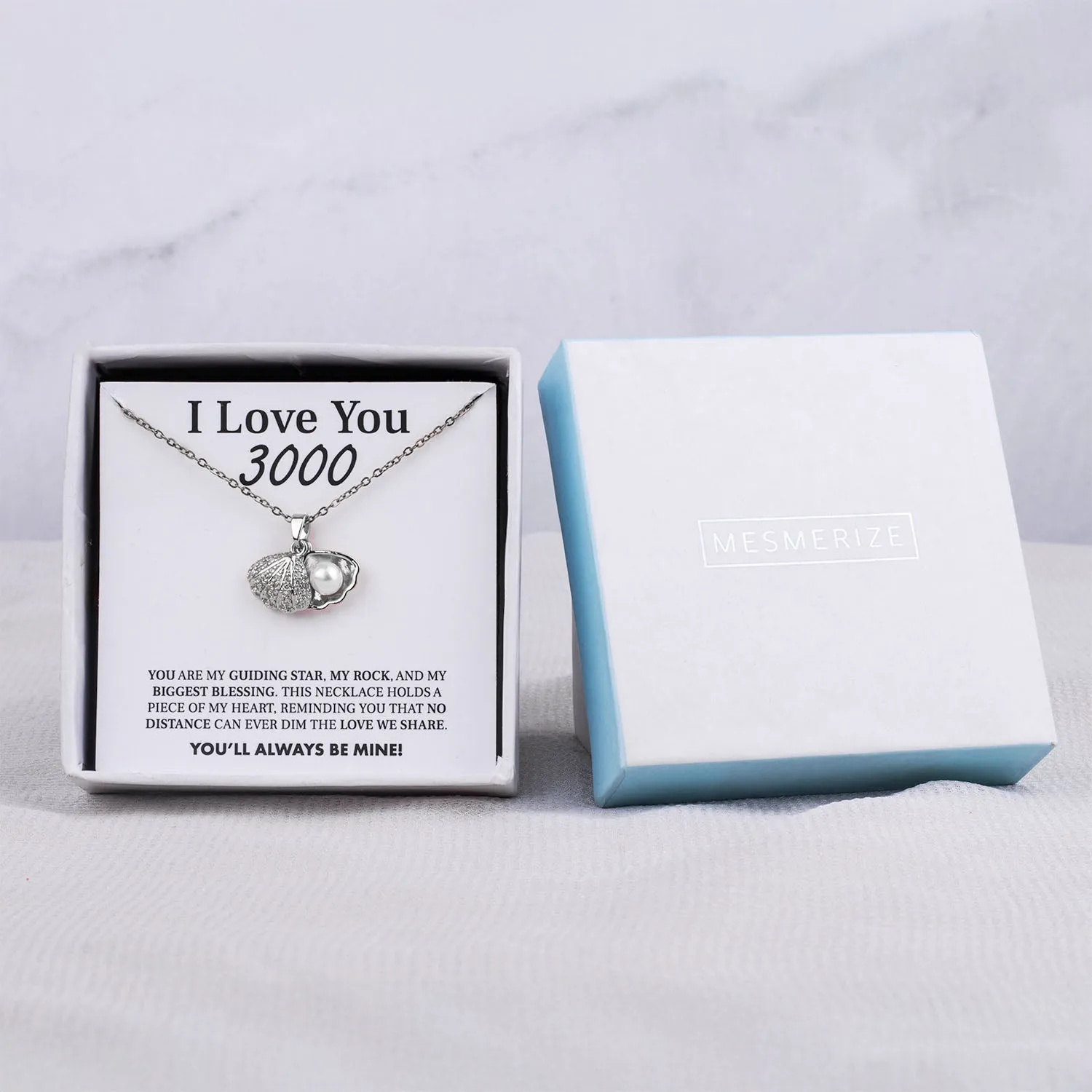 I Love You 3000 Card With Necklace For Women