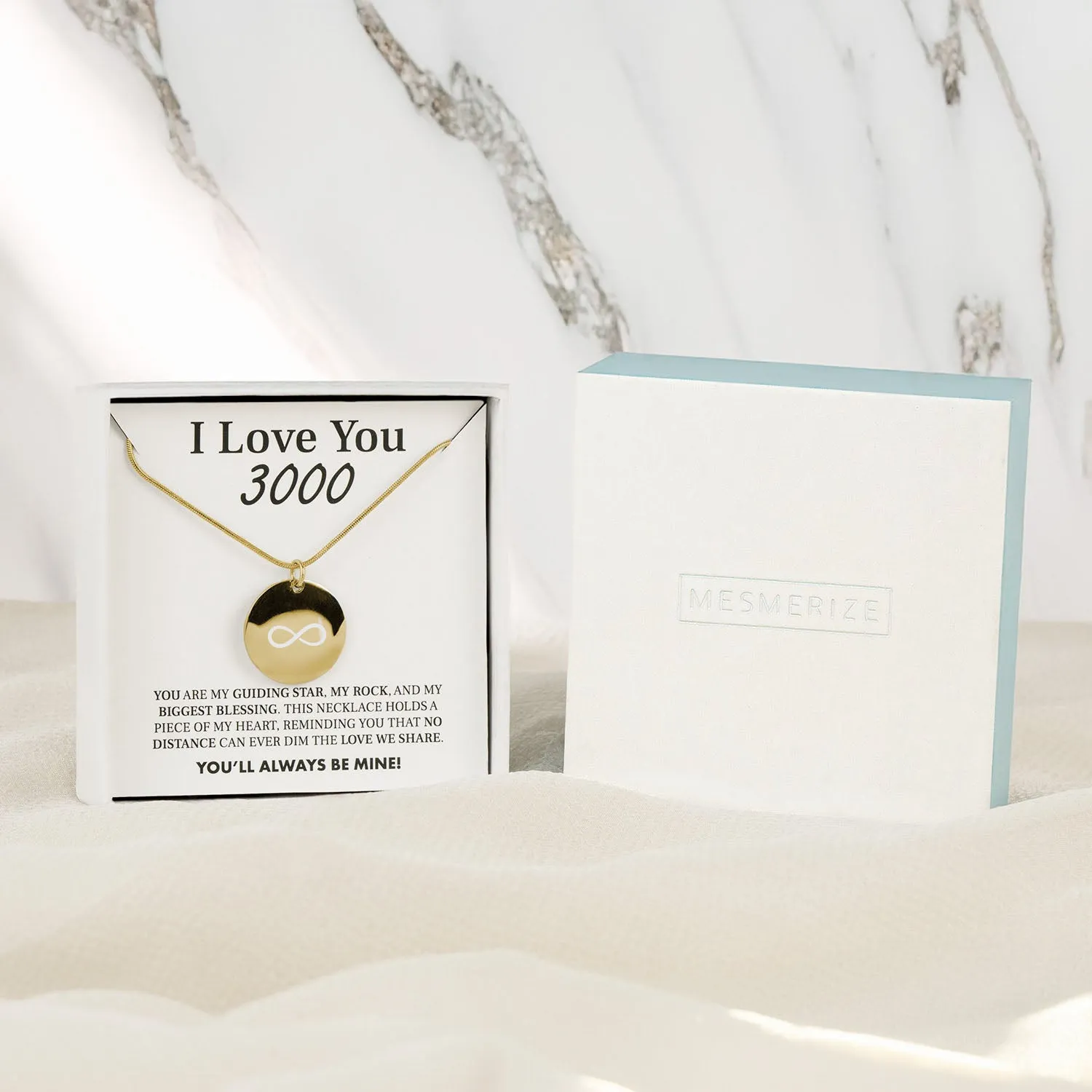 I Love You 3000 Card With Necklace For Women