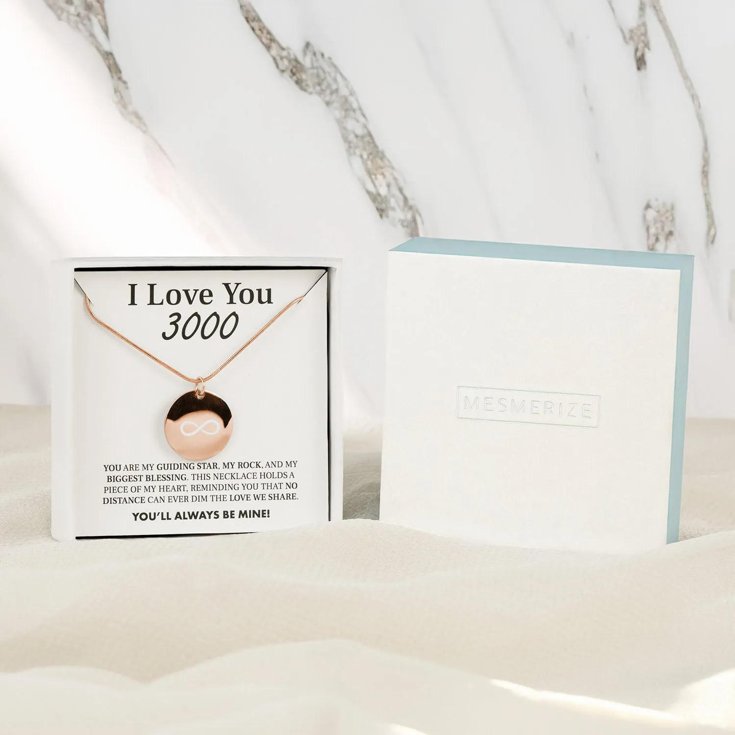 I Love You 3000 Card With Necklace For Women