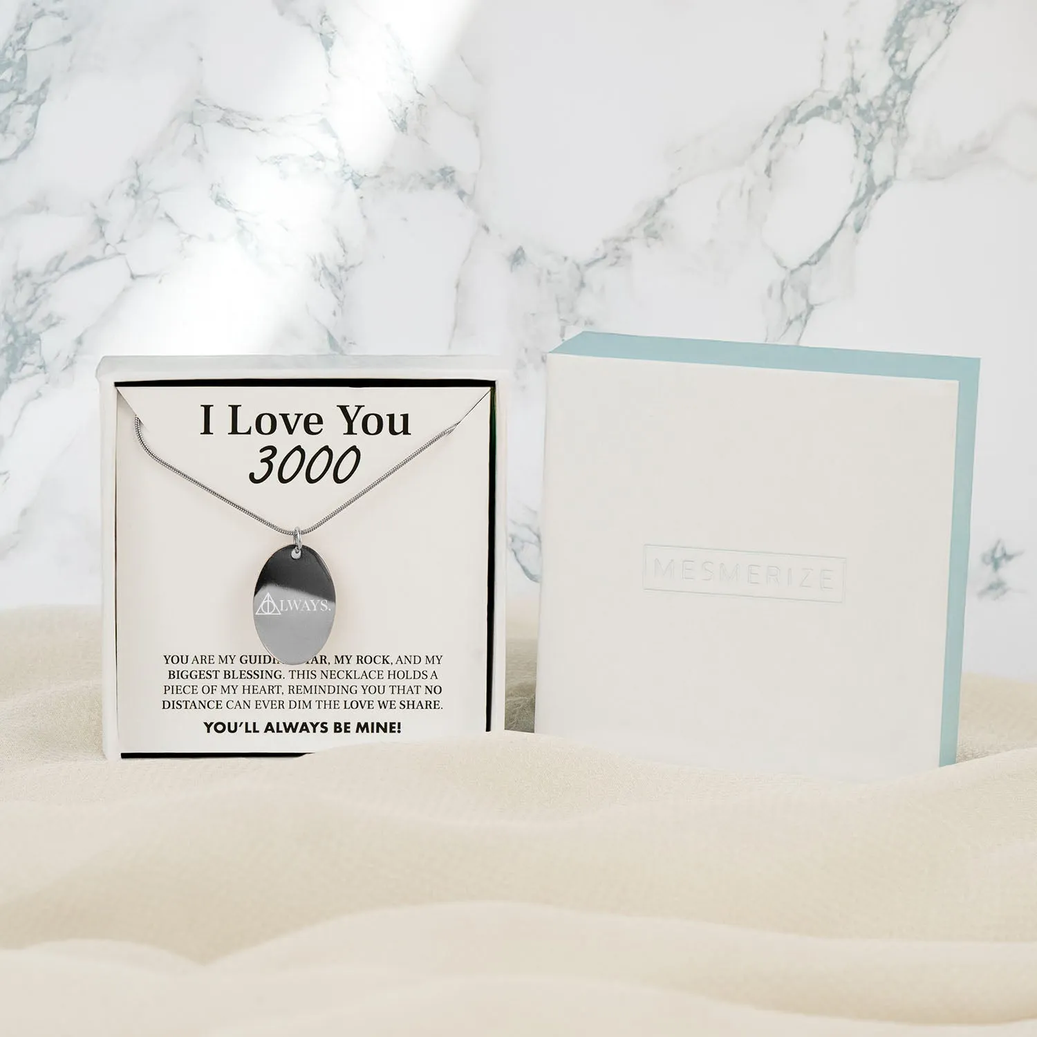 I Love You 3000 Card With Necklace For Women