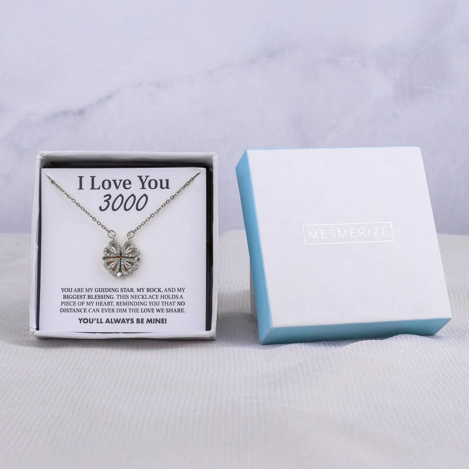 I Love You 3000 Card With Necklace For Women