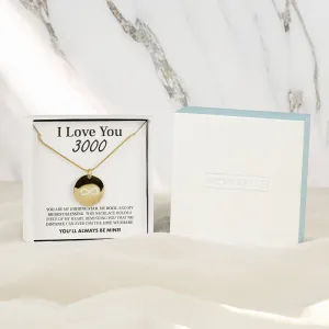 I Love You 3000 Card With Necklace For Women