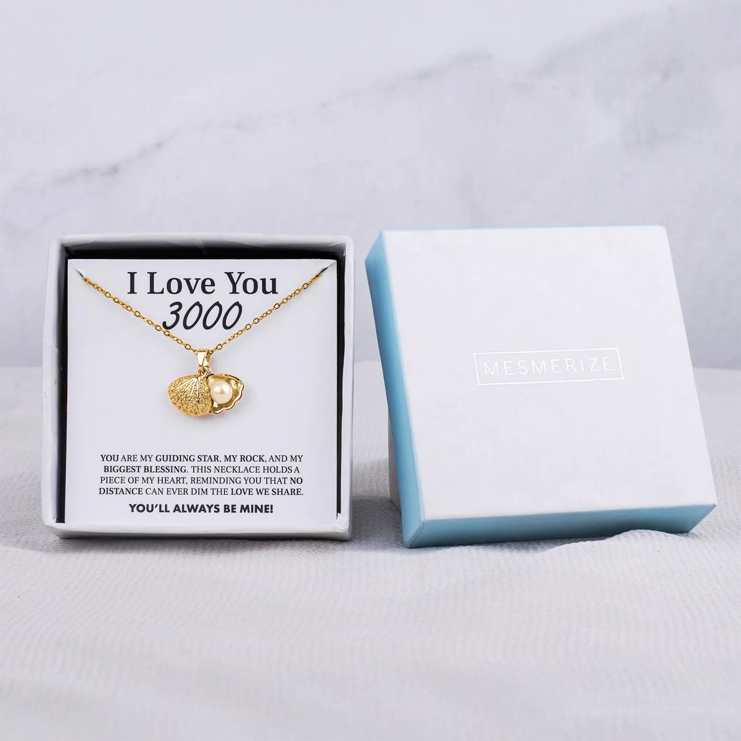 I Love You 3000 Card With Necklace For Women