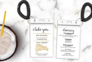 Indian Destination Wedding Room Key Holder and Itinerary - Mandala Map