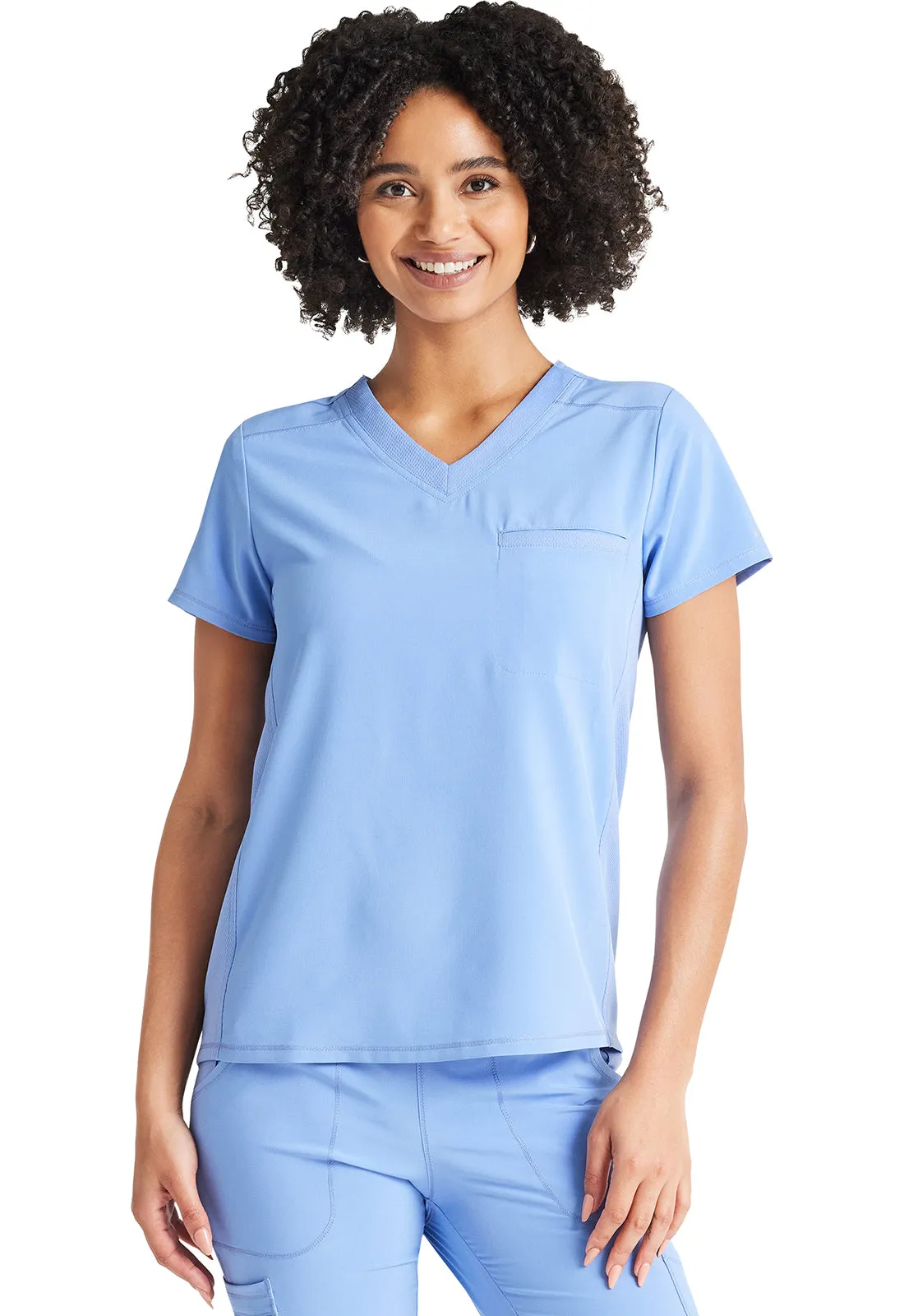 Inspira Flex IP600A V-Neck Tuckable Top Ciel