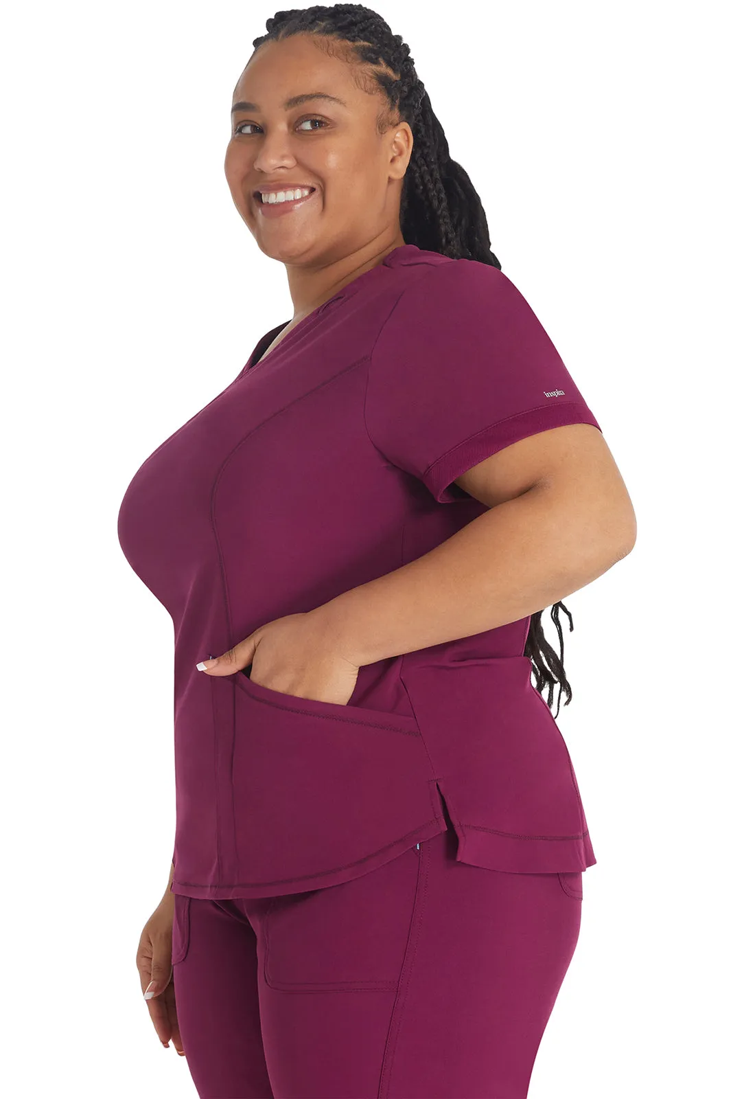Inspira Flex IP790A V-Neck Top Wine