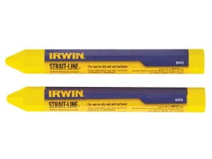 Irwin Strait-Line Crayon Yellow (Card Of 2)