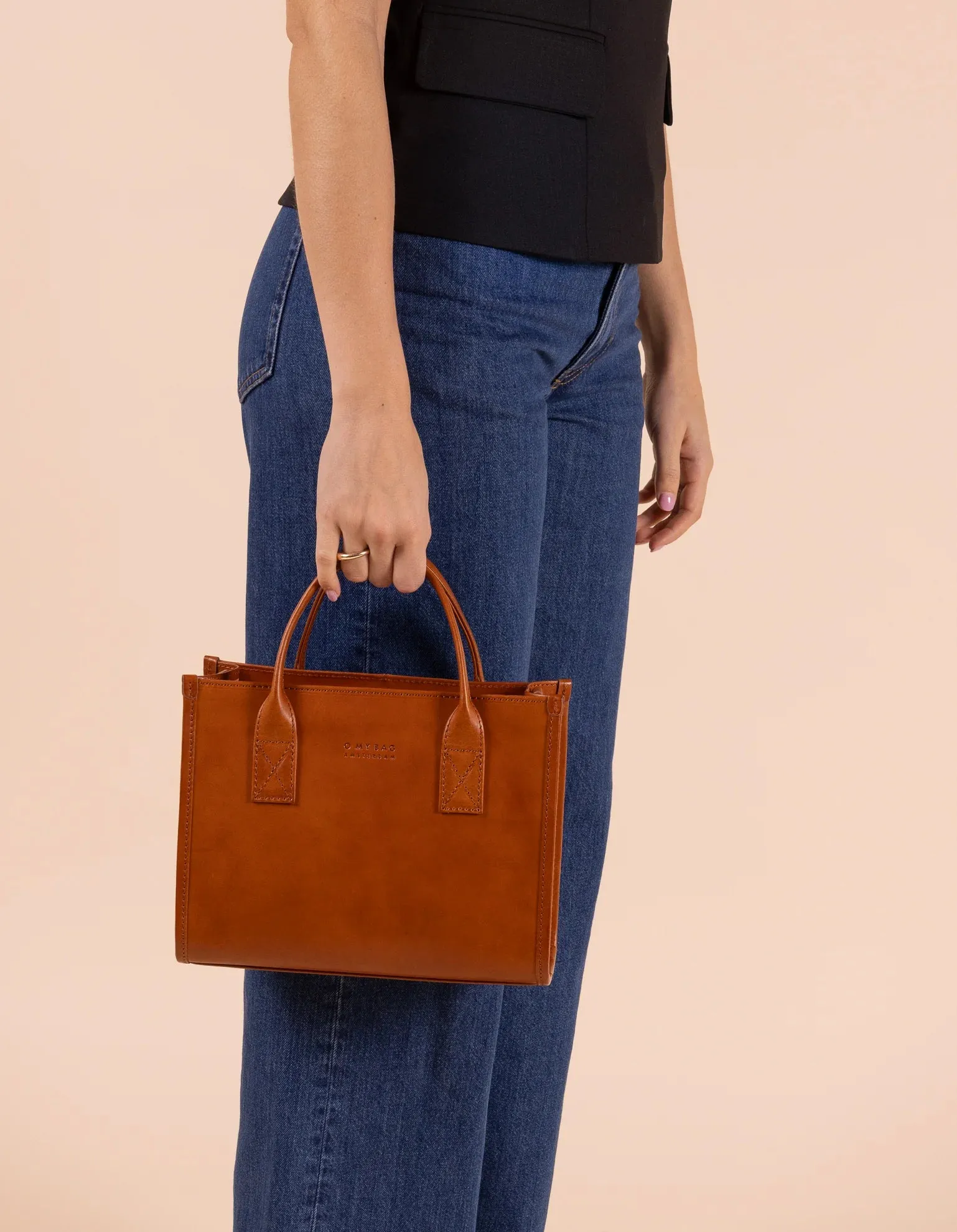 Jackie Midi Bag Classic Leather Cognac