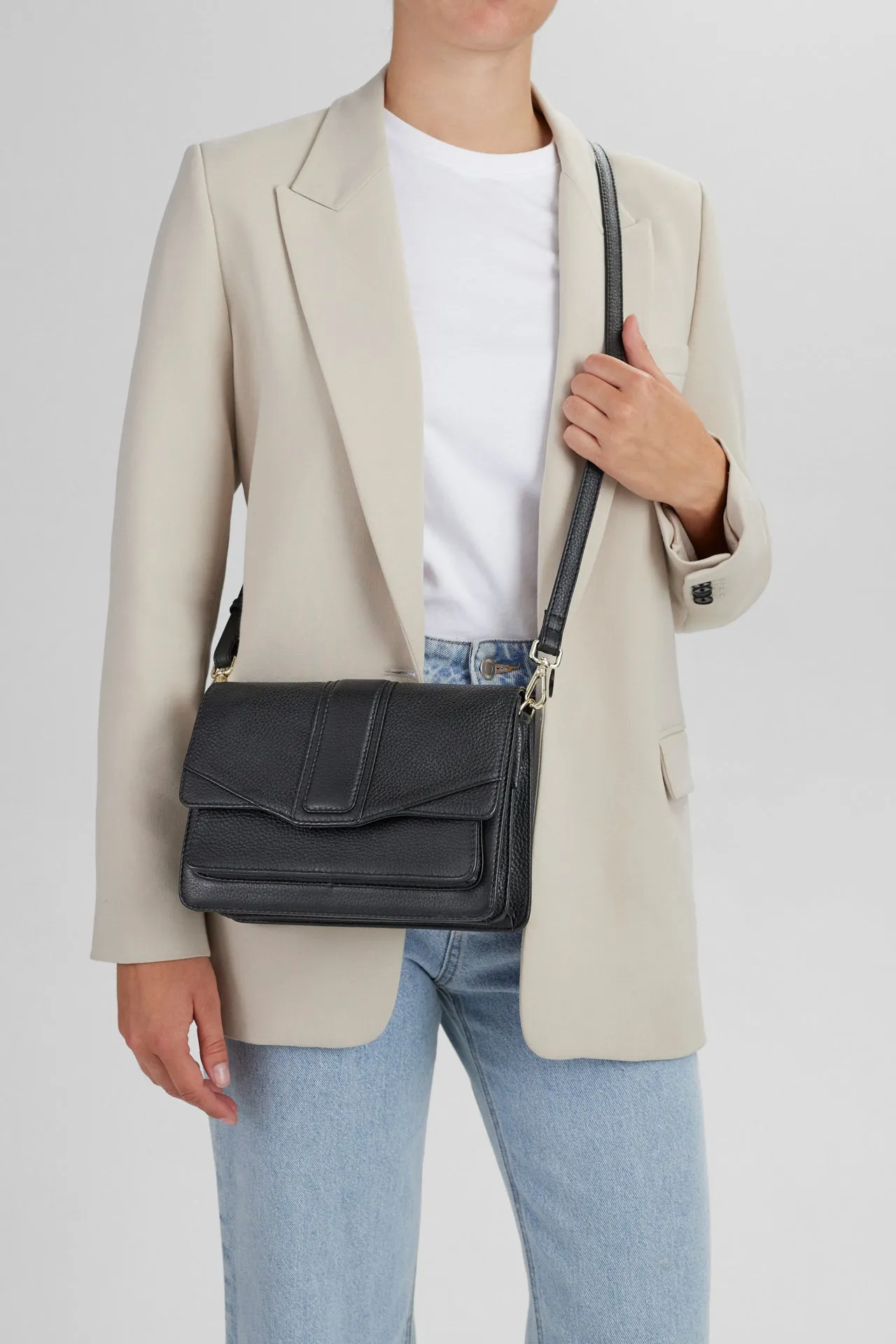 JaneMBG Crossbody Bag, Grain, Gold