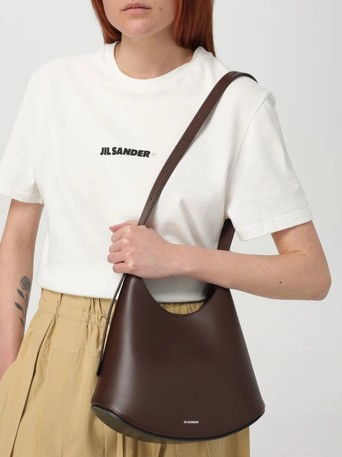 Jil Sander Crossbody Bags Woman Brown