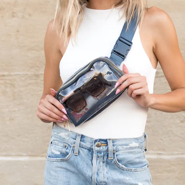 Juni Clear Stadium Sling Crossbody Belt Bum Fanny Waist Bag