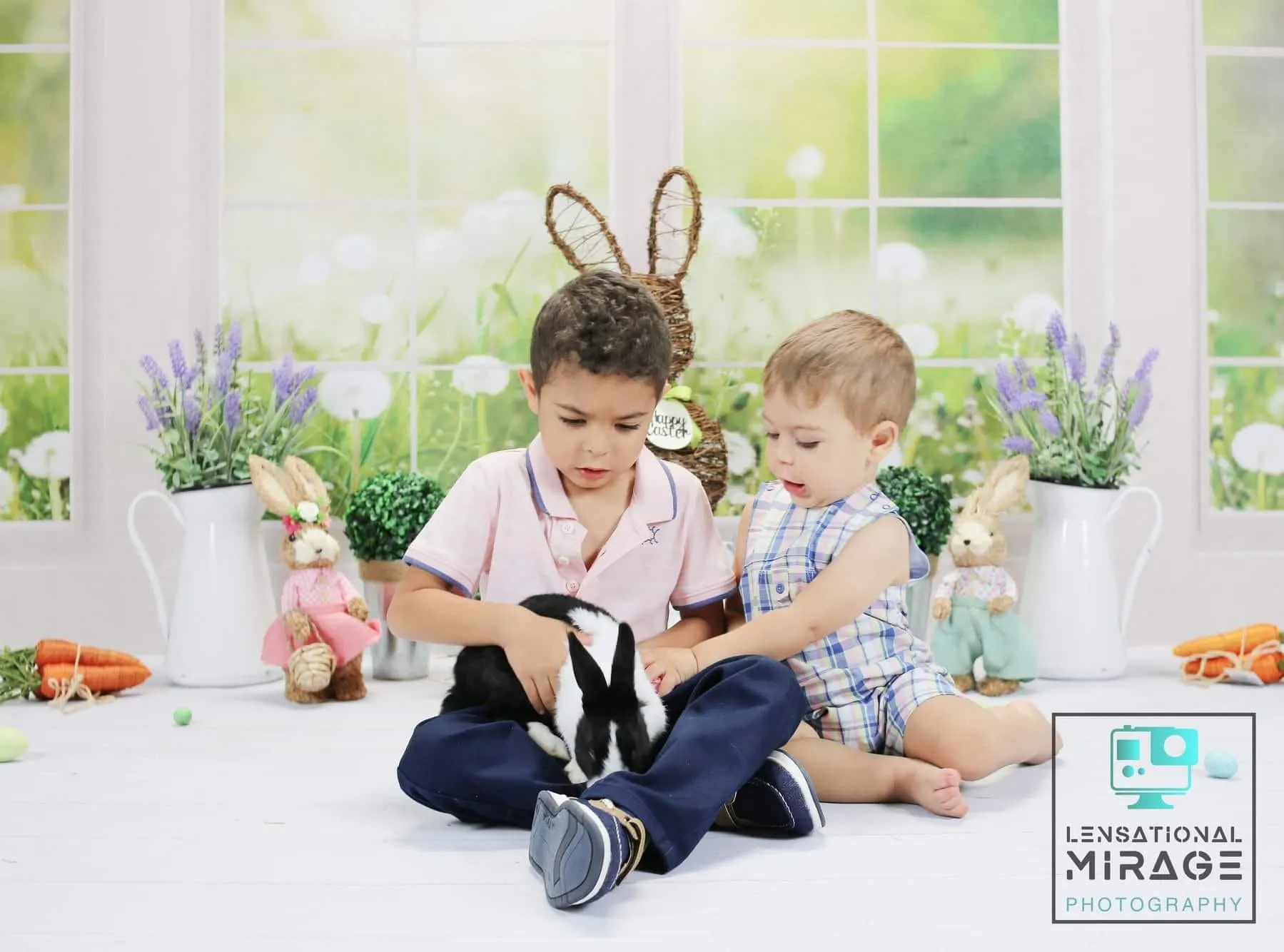 Kate Window Fleece Backdrop Spring Summer Garden Designed by Emetselch