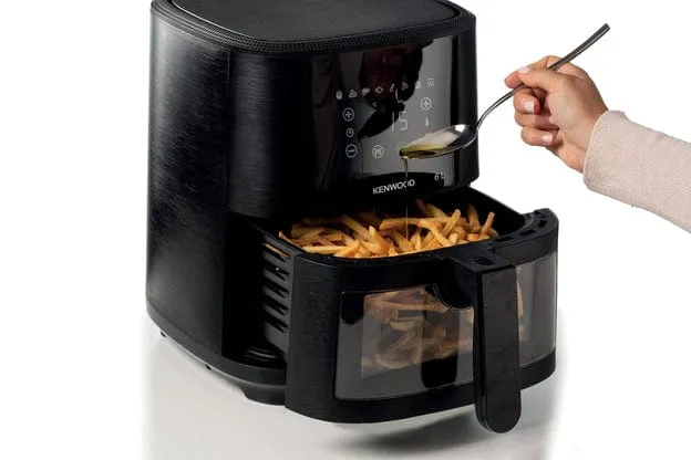 Kenwood 6L Air Fryer with Grill Function & Window - HFG60.000BK