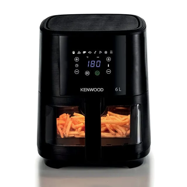 Kenwood 6L Air Fryer with Grill Function & Window - HFG60.000BK
