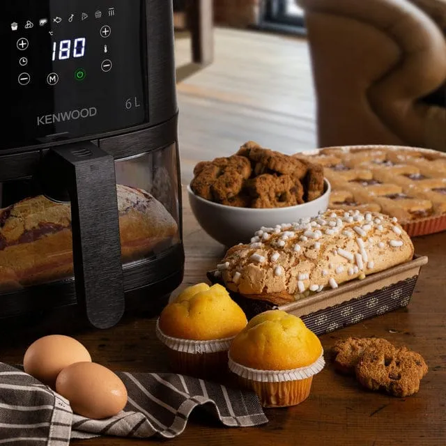Kenwood 6L Air Fryer with Grill Function & Window - HFG60.000BK