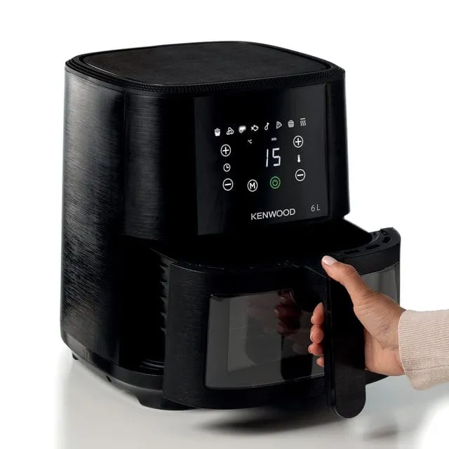Kenwood 6L Air Fryer with Grill Function & Window - HFG60.000BK