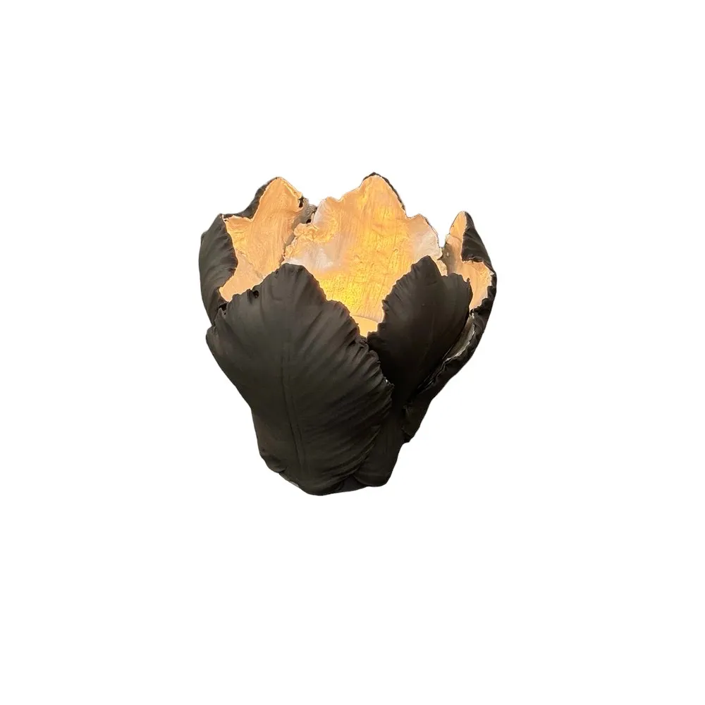 KIDDEE TAMDEE Leaf Candle Holder S - Grey Pearl