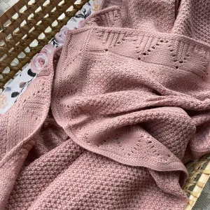 Knitted Pink Blanket