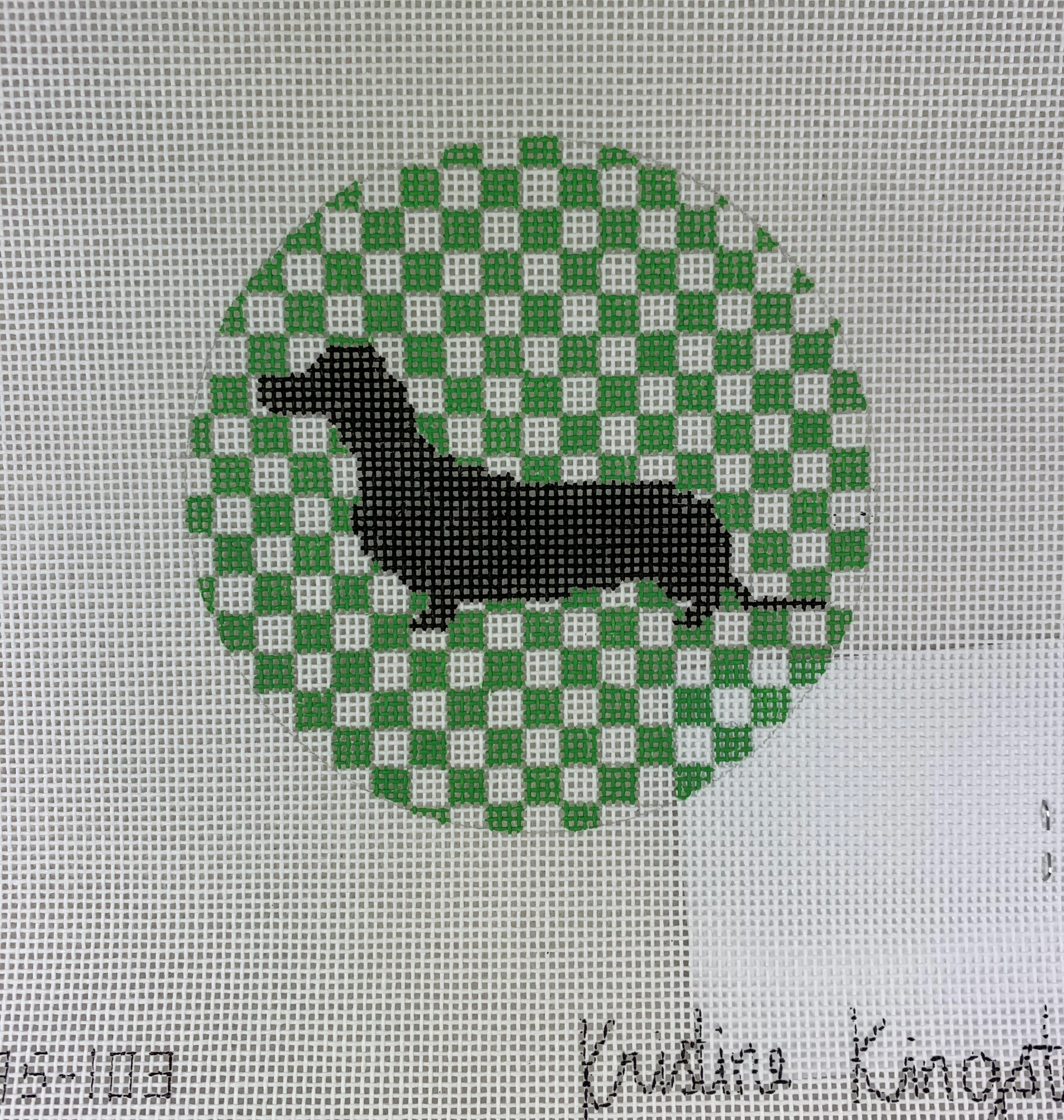 Kristine Kingston Designs KKNOAS-103 Dachshund on Grass Green