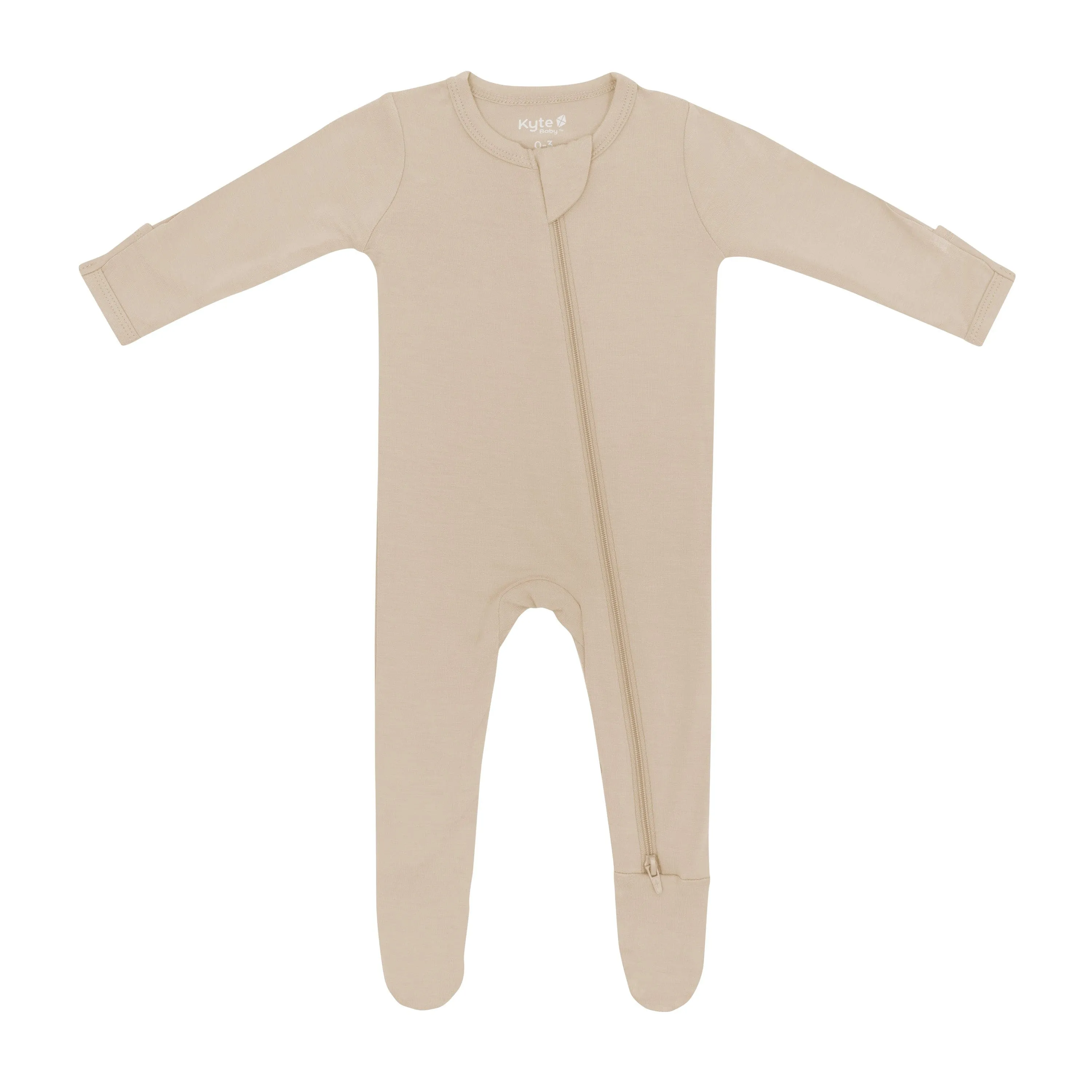 Kyte Baby Zippered Footie - Almond