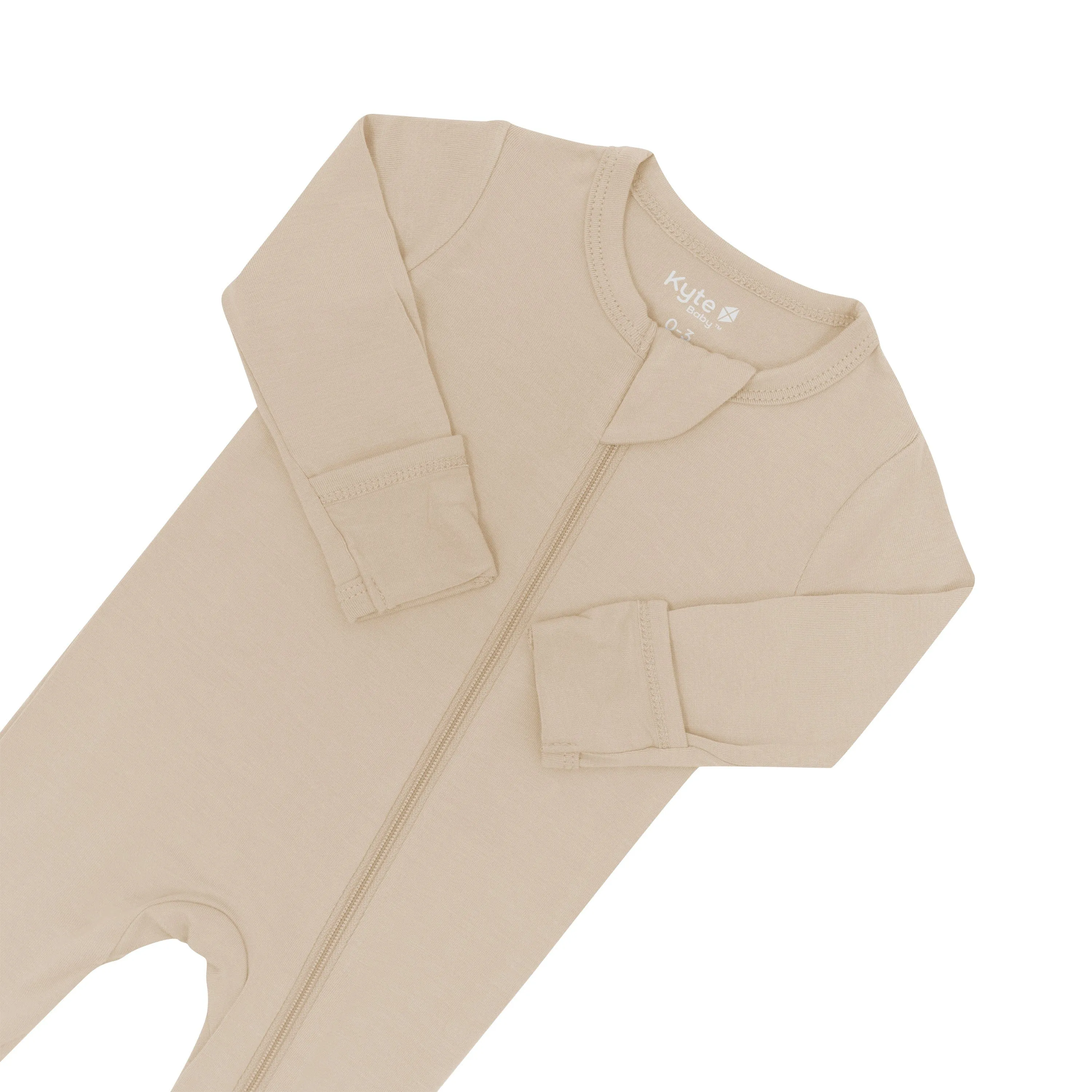 Kyte Baby Zippered Footie - Almond