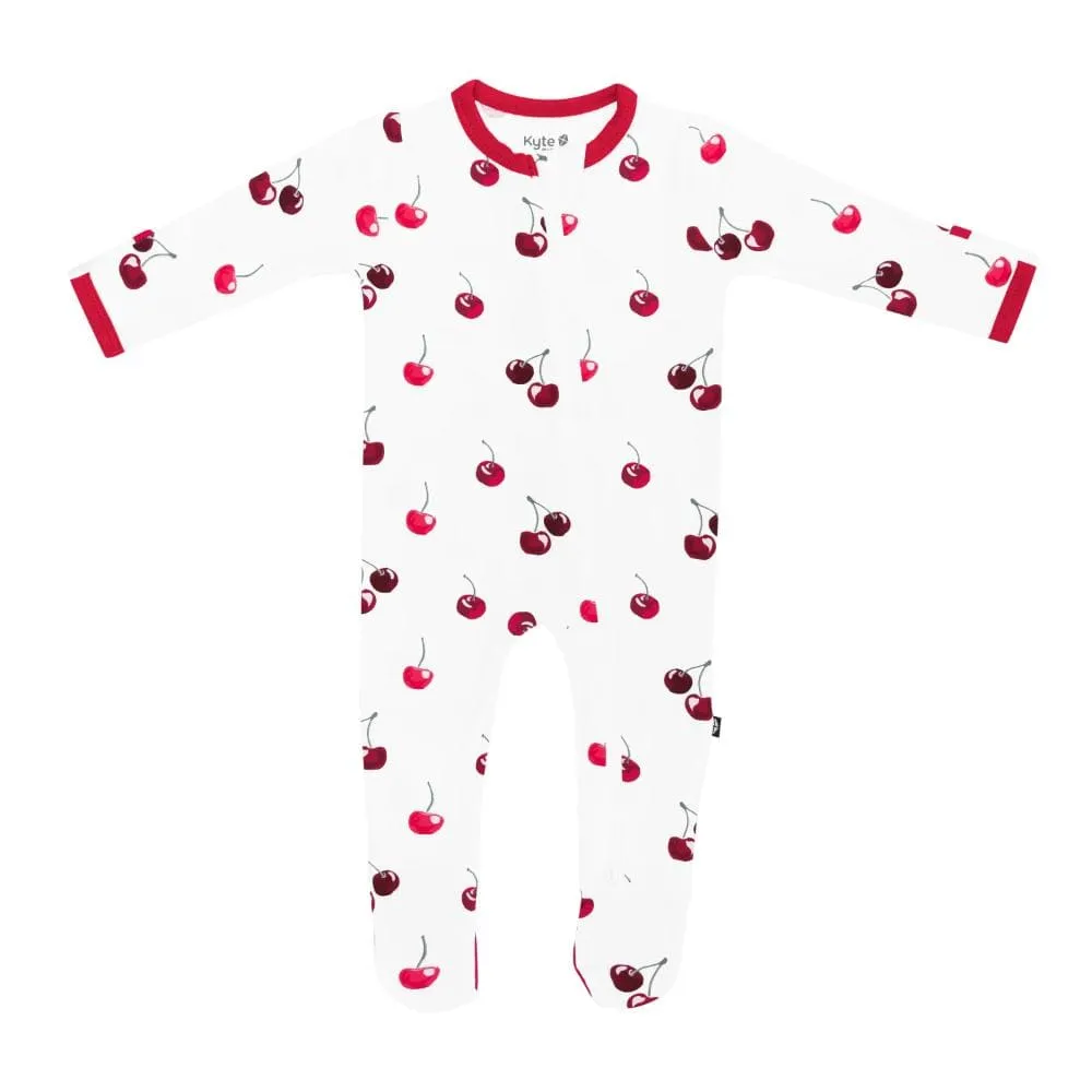 Kyte Baby Zippered Footie - Cherry