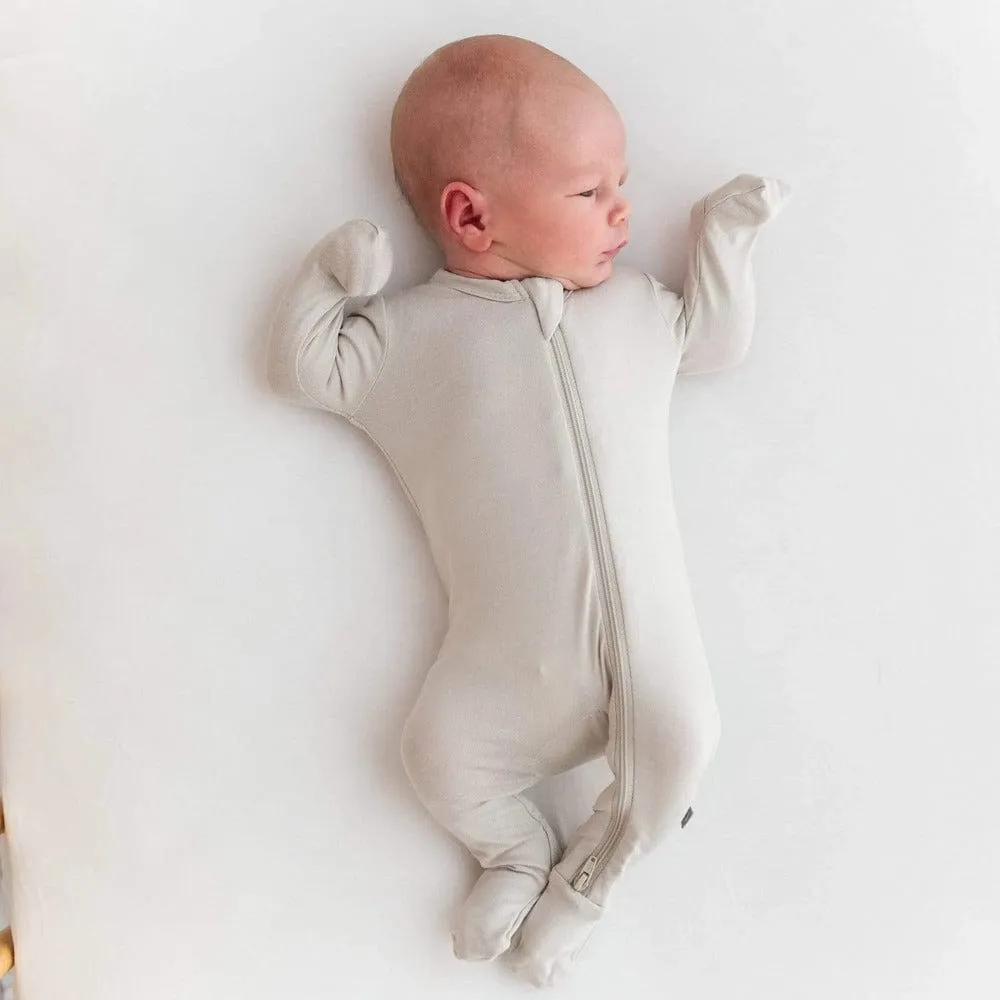 Kyte Baby Zippered Footie - Oat