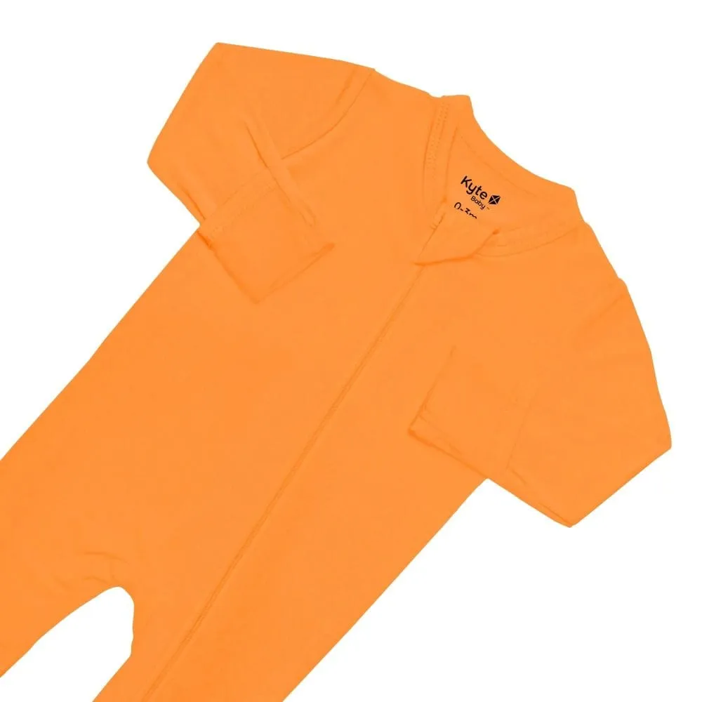 Kyte Baby Zippered Footie - Tangerine