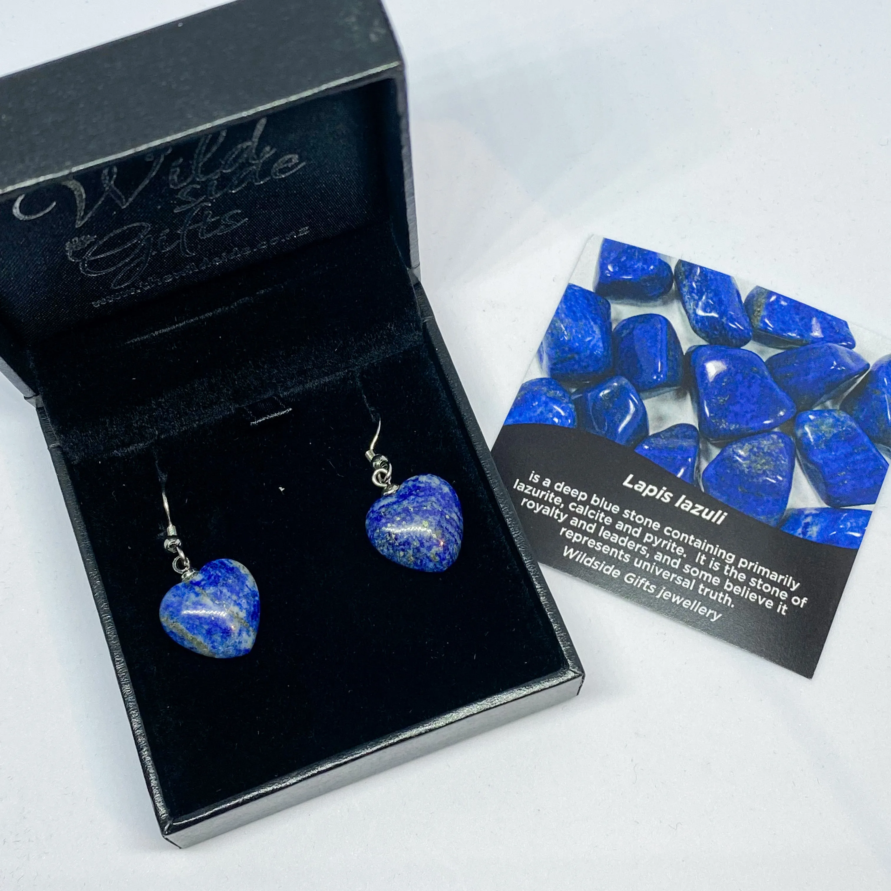 Lapis Lazuli Heart Earrings