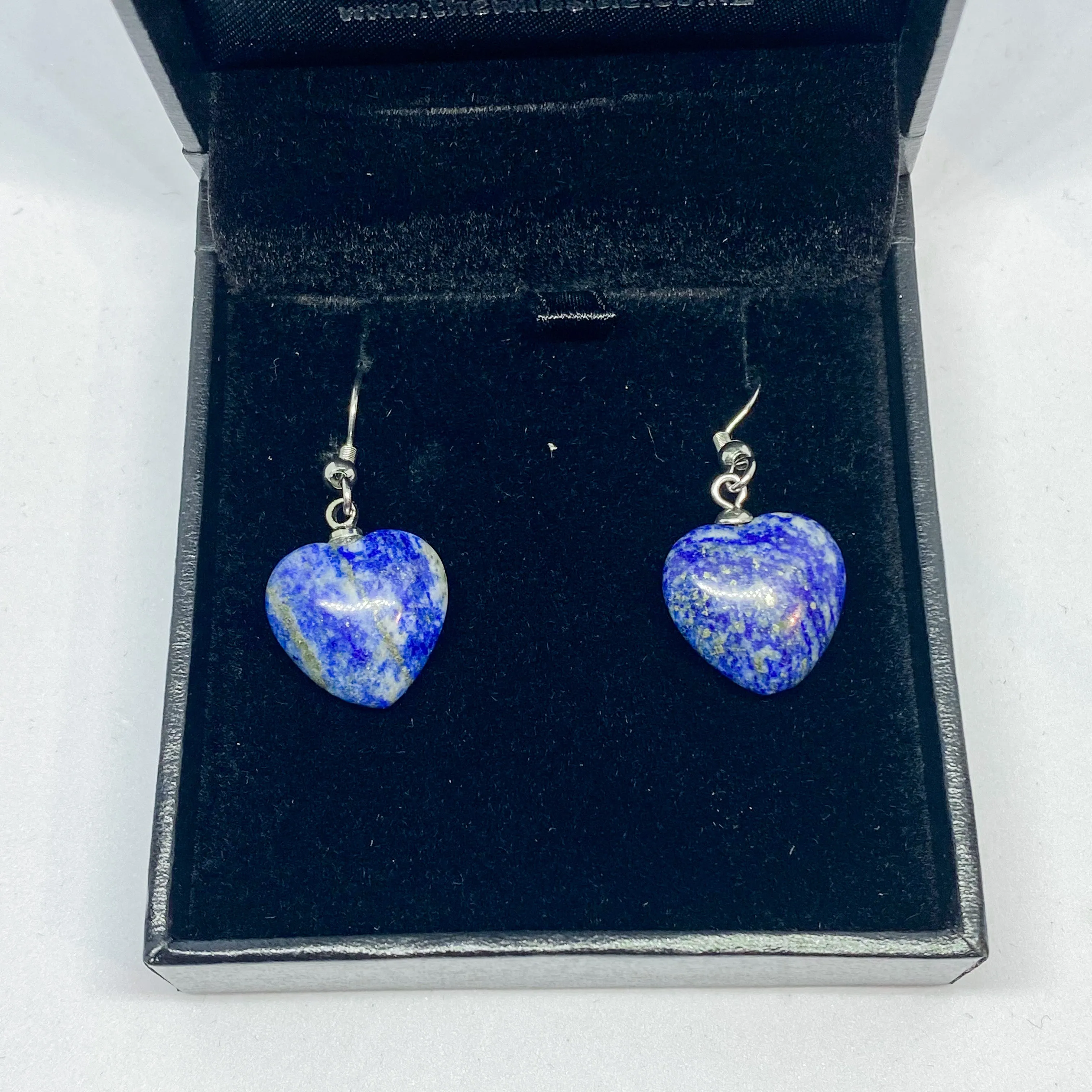 Lapis Lazuli Heart Earrings