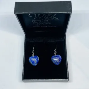 Lapis Lazuli Heart Earrings