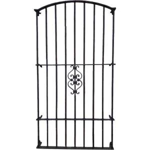 Large Spanish Wrought Iron Arched Architectural Window Grille (Reja)