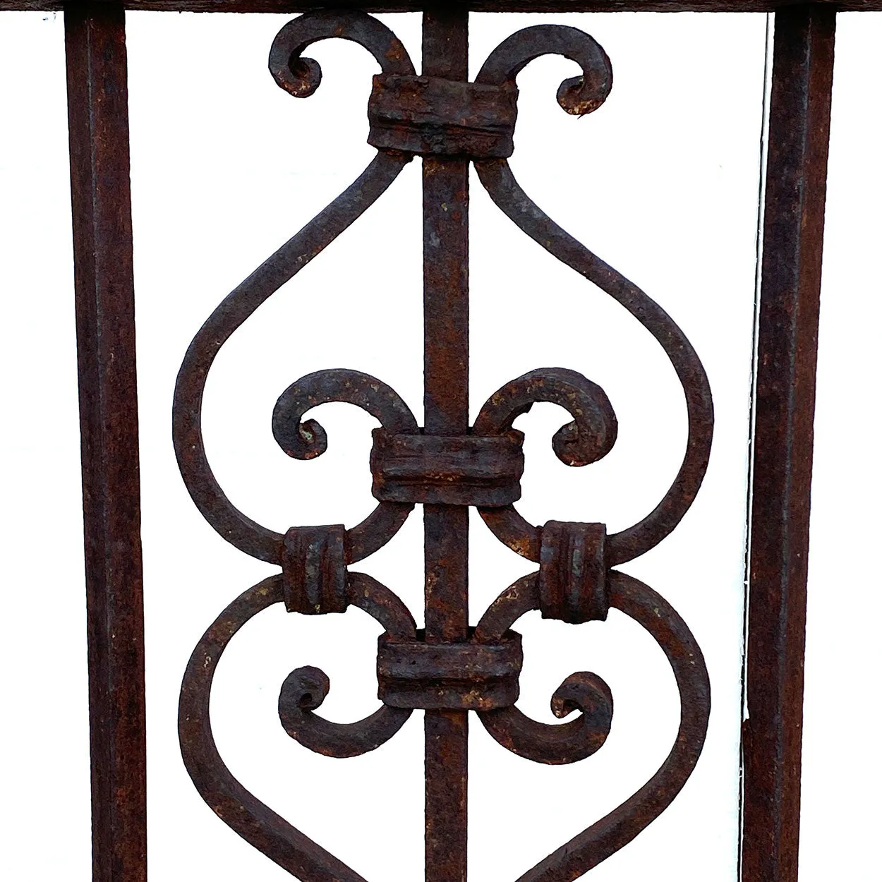 Large Spanish Wrought Iron Arched Architectural Window Grille (Reja)