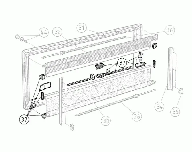 Latch Blind Fly Set for Seitz Windows