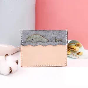Leather Pattern Leather Card Holder Pattern Whale Card Wallet Leather Craft Patterns Leather Templates