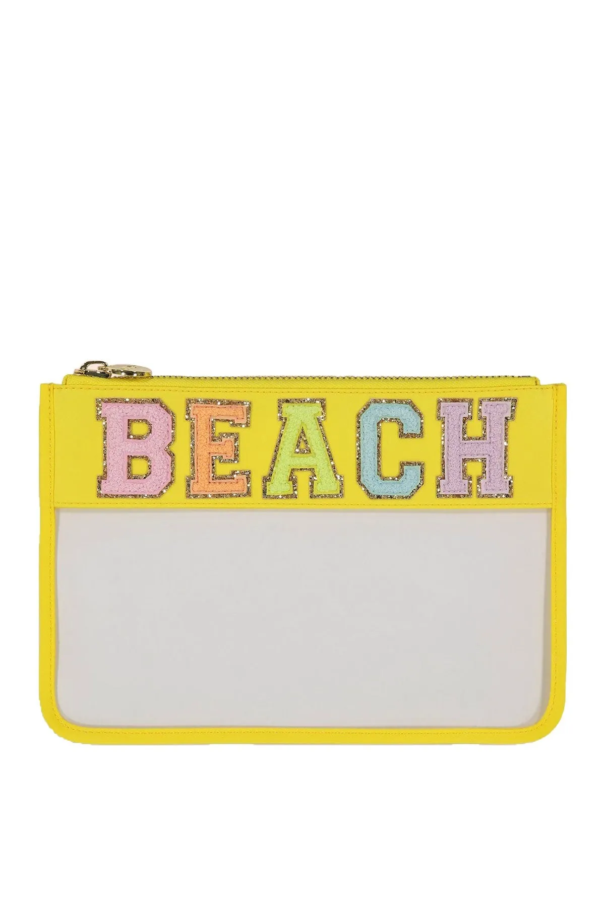 Lemon 'Beach' Clear Flat Pouch
