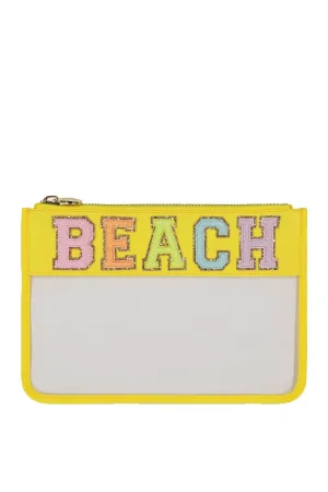 Lemon 'Beach' Clear Flat Pouch