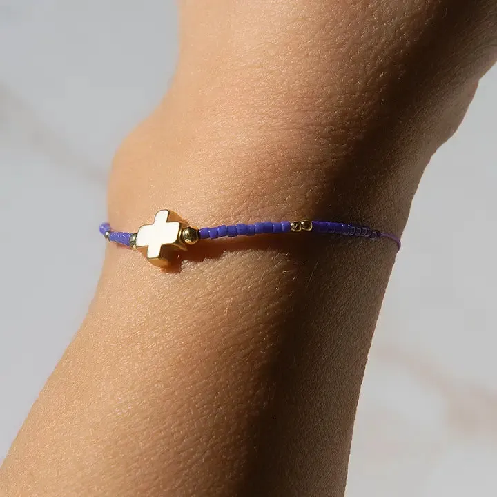 Let It Shine Beaded Cord Bracelet- Light of Hope