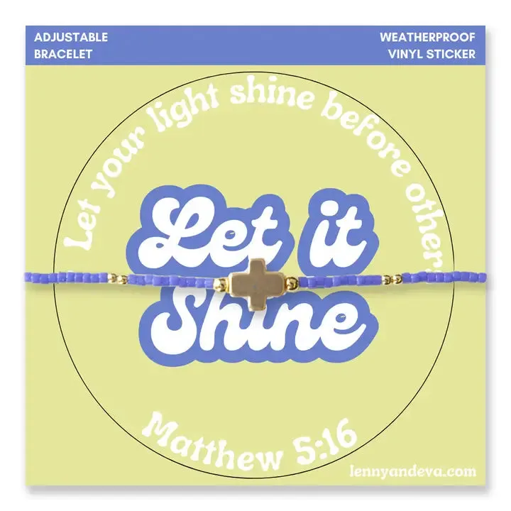 Let It Shine Beaded Cord Bracelet- Light of Hope