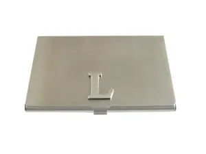 Letter L Monogram Business Card Holder