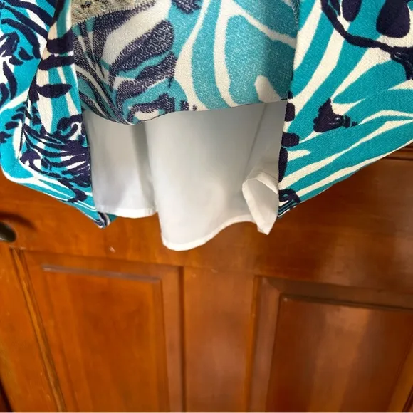 Lilly Pulitzer Madeline I’m Game Zebra Print Blue White Black Dress | Size‎ 2