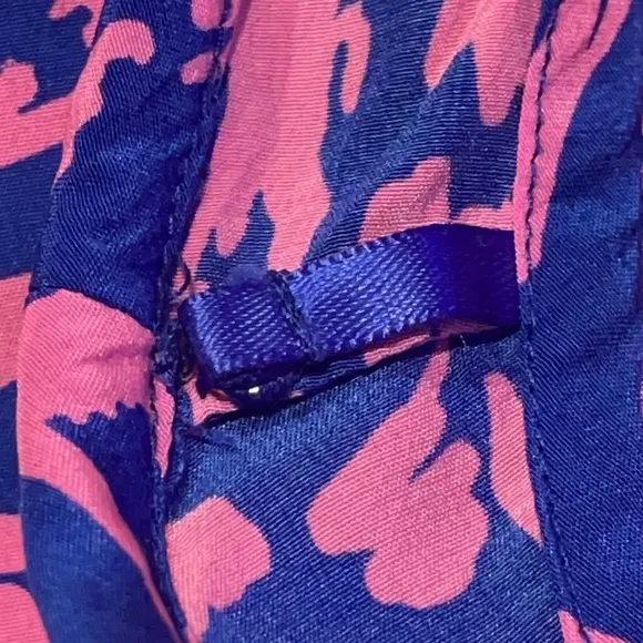 Lilly Pulitzer Silk Dress Blue and Pink Zebra In Grass Betty Racer Back XS