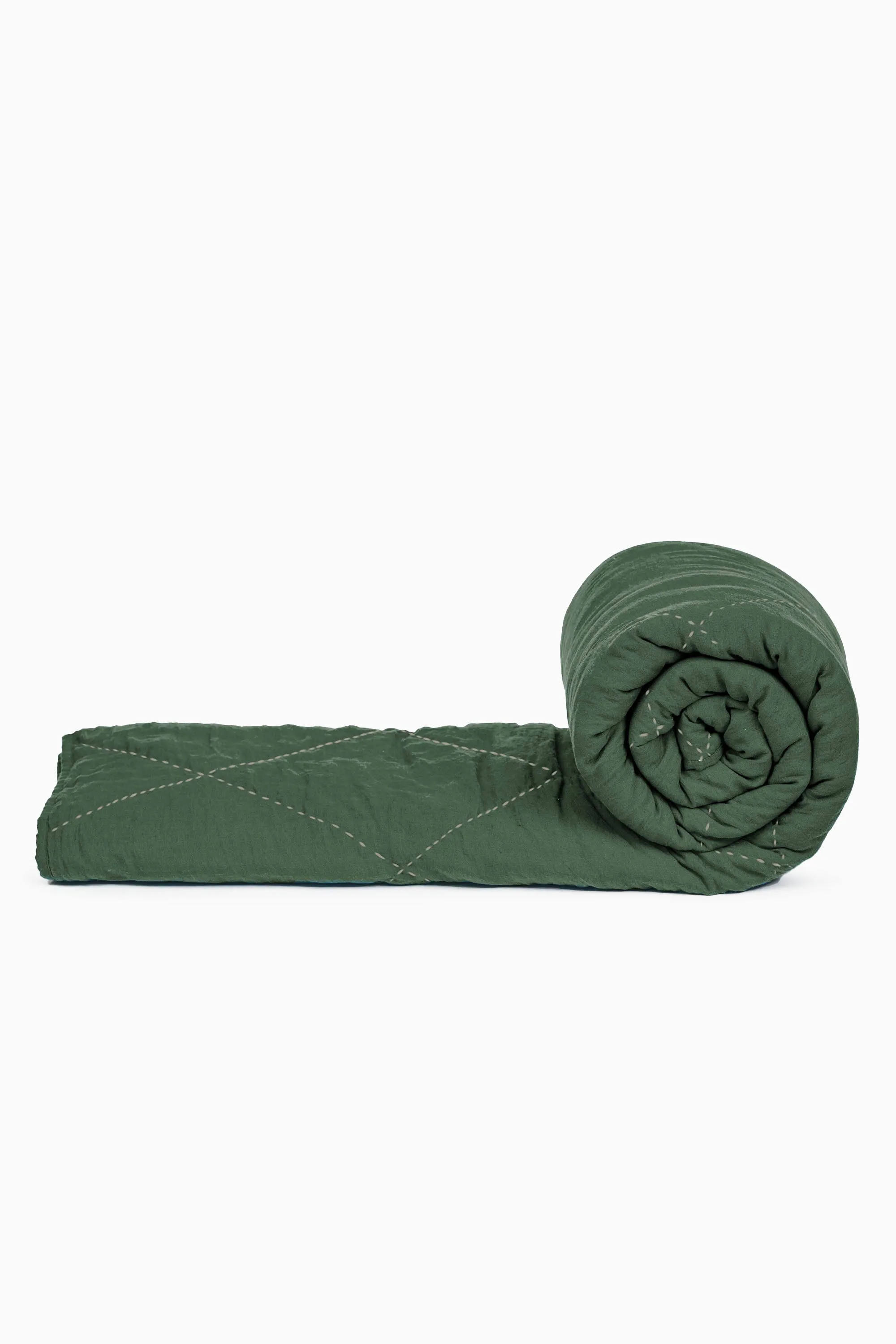 Linen Vibrant Hand Quilted Quilt-Blackberry Wine
