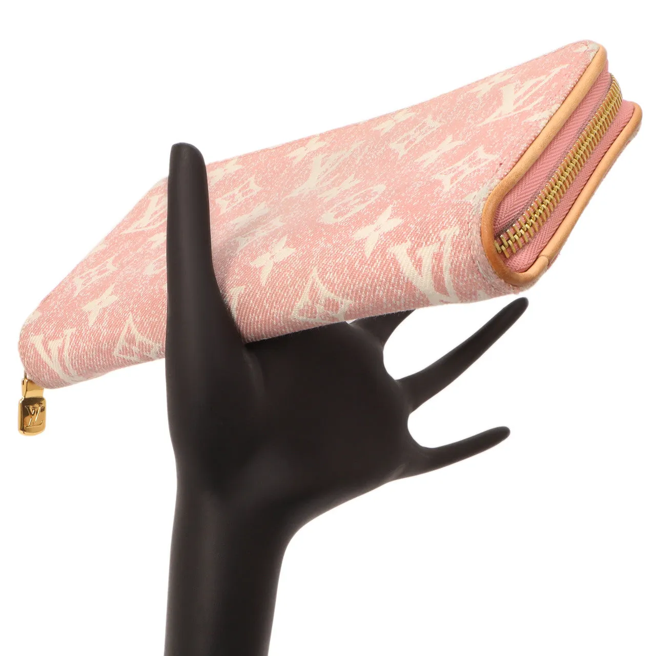 Louis Vuitton Pink Denim Monogram Jacquard Zippy Wallet