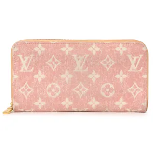 Louis Vuitton Pink Denim Monogram Jacquard Zippy Wallet