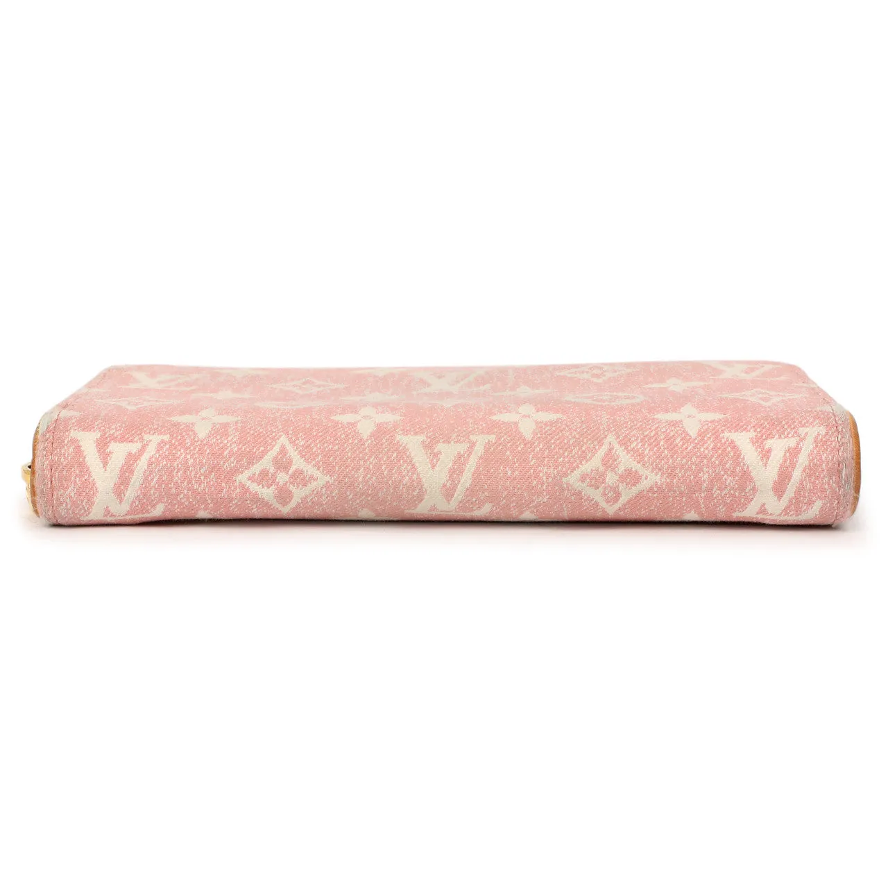Louis Vuitton Pink Denim Monogram Jacquard Zippy Wallet