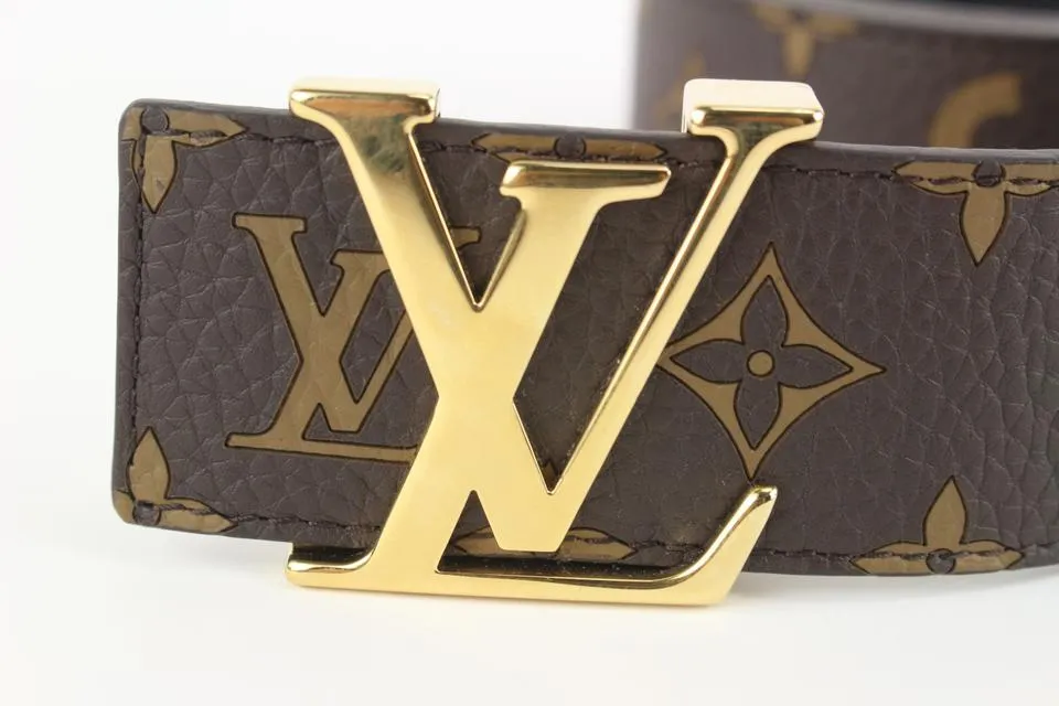 Louis Vuitton x Supreme LV x Supreme 110/44 Brown Monogram LV Initials Belt 128lv53