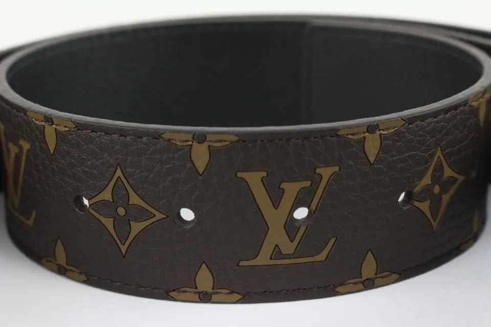 Louis Vuitton x Supreme LV x Supreme 110/44 Brown Monogram LV Initials Belt 128lv53